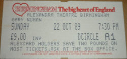 Birmingham Alexandra Ticket 1989